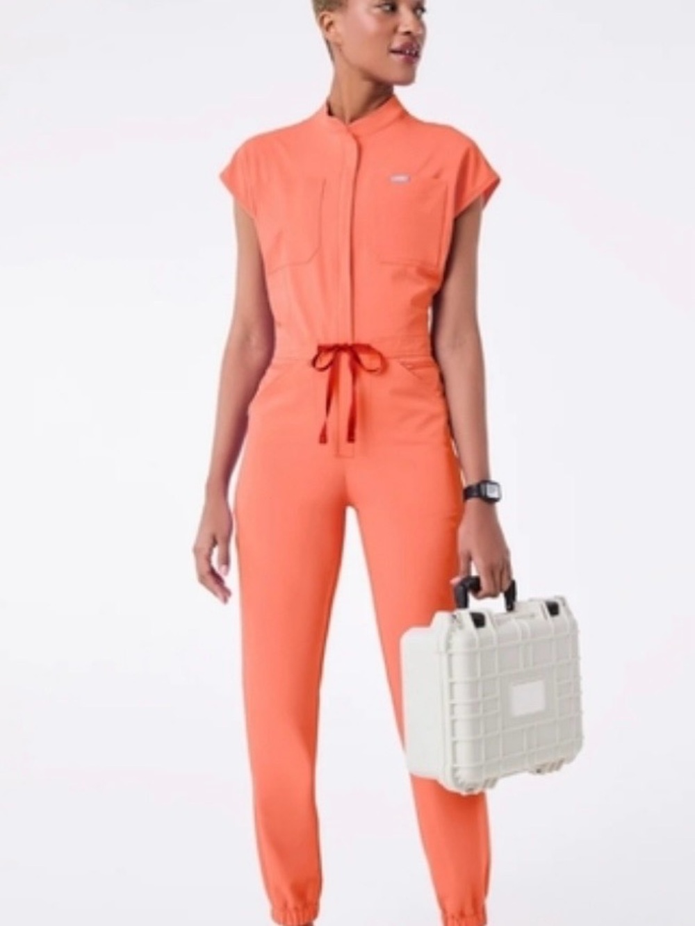 FIGS Rafaela Cargo Jumpsuit in Sunset Drift - Picture 4 of 4